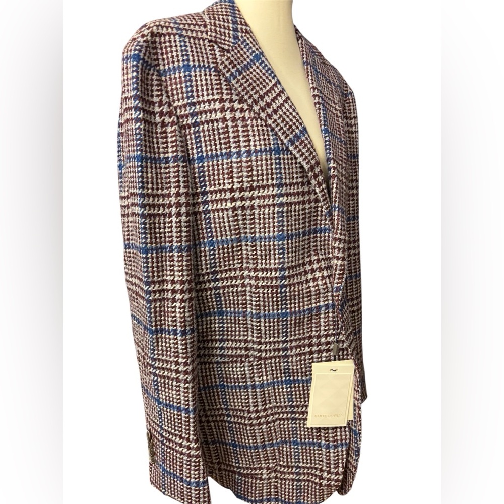 Suitsupply Brown and Blue Checkered Blazer - Picture 5 of 17